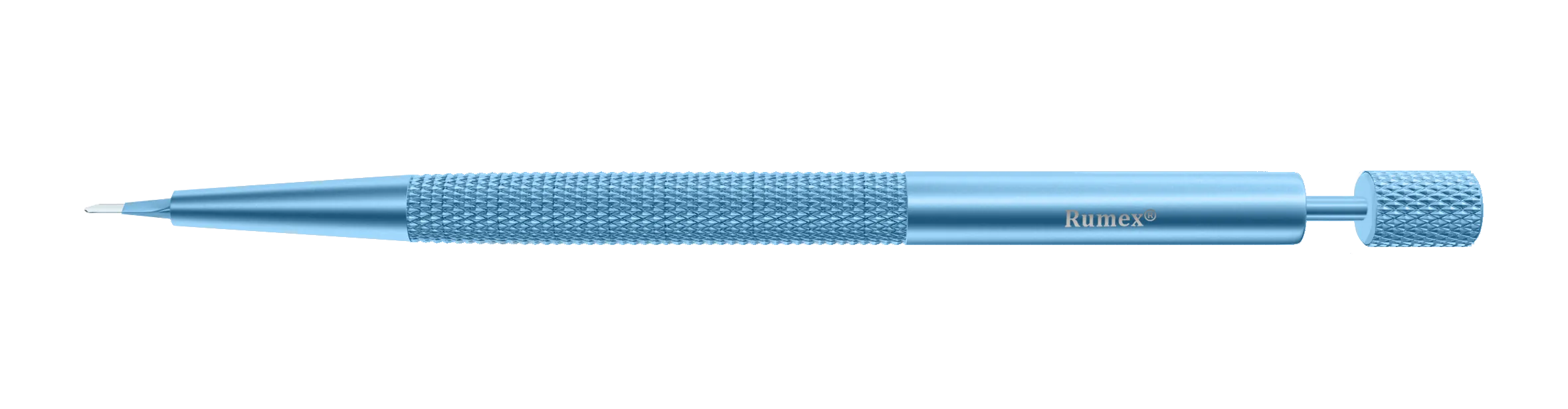 134R 6-10/6-070 Side-Port Diamond Knife, Lancet Blade, 1.00 mm, Straight, Length 120 mm, Titanium Handle