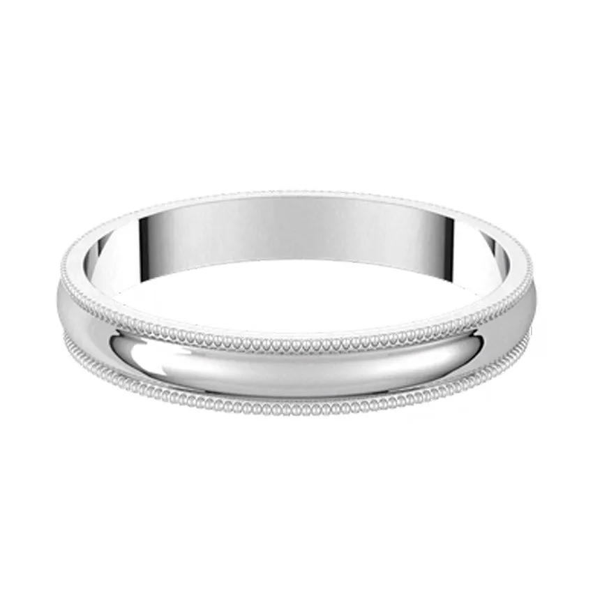 14K Yellow Lightweight Milgrain Wedding Band