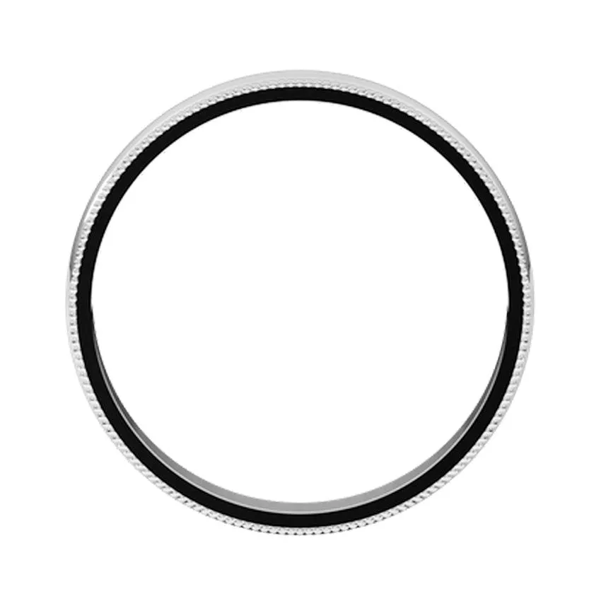 14K Yellow Lightweight Milgrain Wedding Band