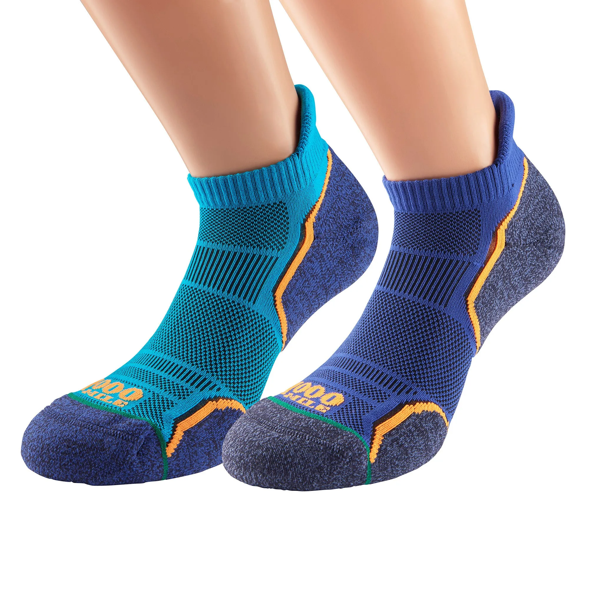 2 Pack Mens Single Layer Running Ankle Socks