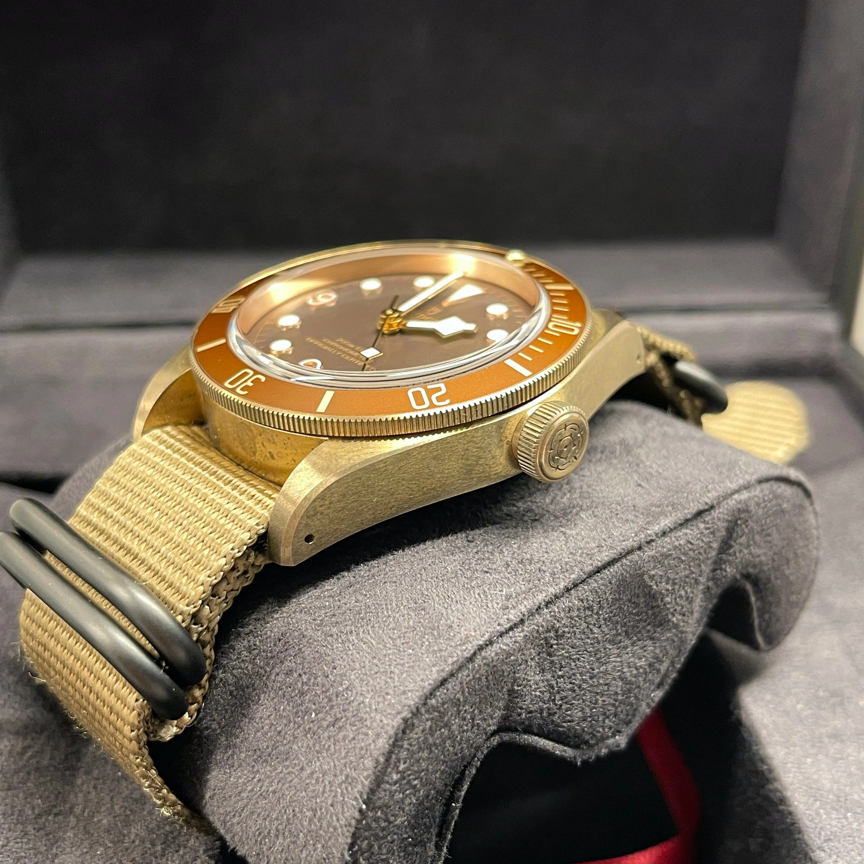 2019 Tudor Heritage Black Bay Bronze 79250BM Tobacco Brown Automatic Wristwatch Box Papers