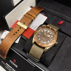 2019 Tudor Heritage Black Bay Bronze 79250BM Tobacco Brown Automatic Wristwatch Box Papers