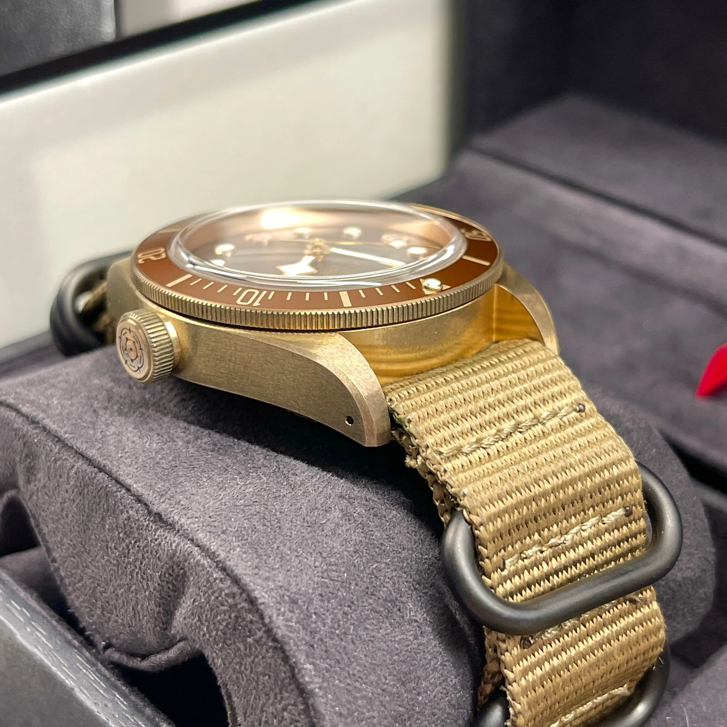 2019 Tudor Heritage Black Bay Bronze 79250BM Tobacco Brown Automatic Wristwatch Box Papers
