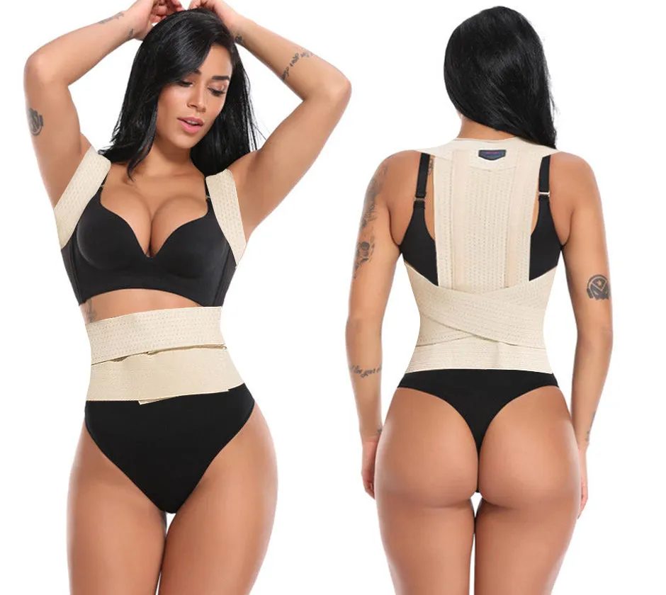 4-In-1 Back, Clavicle, Spine And Posture Support Brace Straightener, Corrector and Hunchback Correction and lower Back Pain Relief