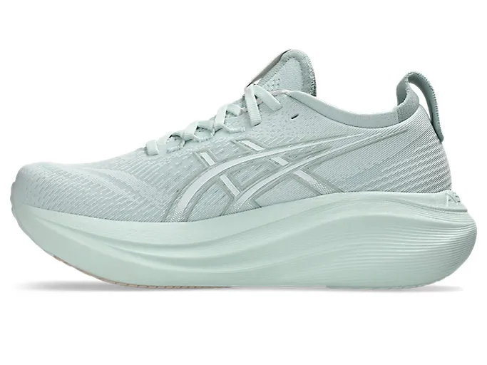 Asics Gel Nimbus 27 (B Width) - Pure Aqua/White (Womens)