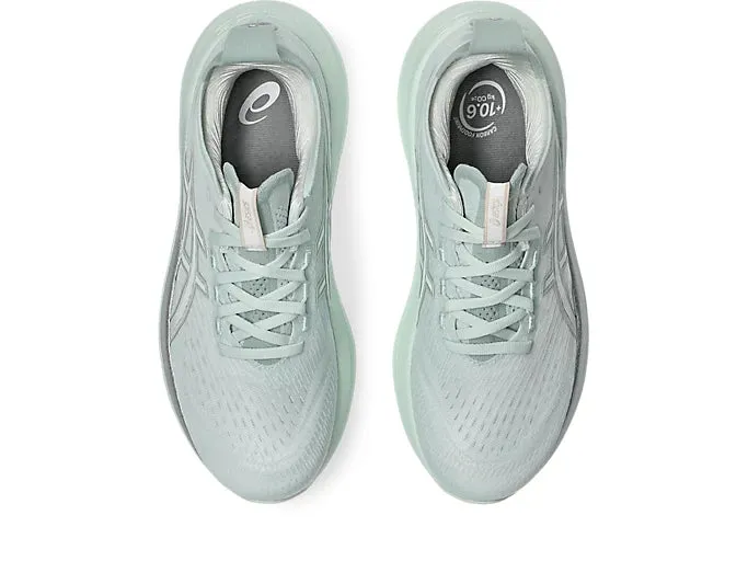 Asics Gel Nimbus 27 (B Width) - Pure Aqua/White (Womens)
