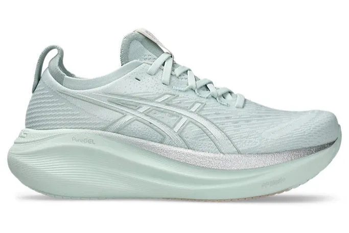 Asics Gel Nimbus 27 (B Width) - Pure Aqua/White (Womens)