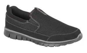 Black Textile Mesh Slip on Trainer MJT875A