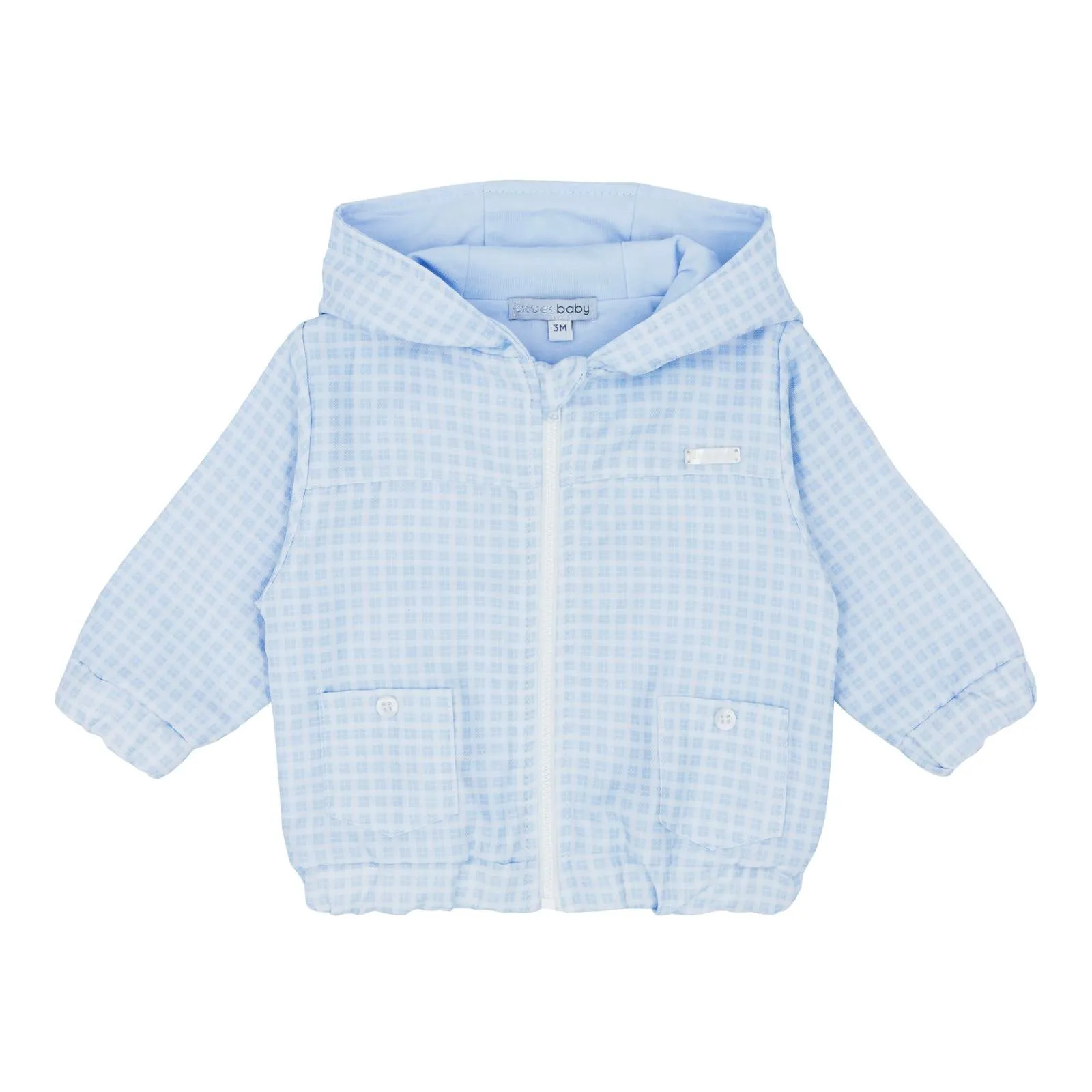 Blue & White Cross Check Lightweight Jacket