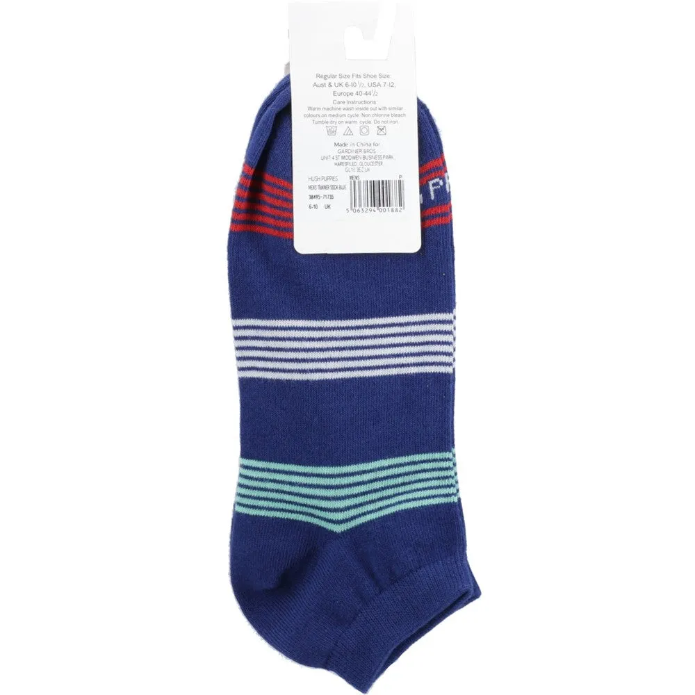 Blue Mens Trainer Socks