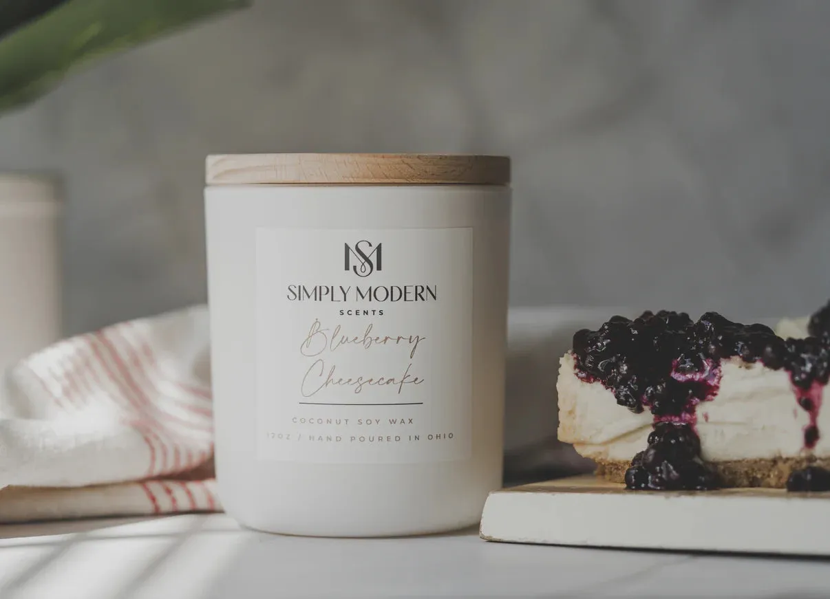 Blueberry Cheesecake | White Coconut Soy Wax Candle