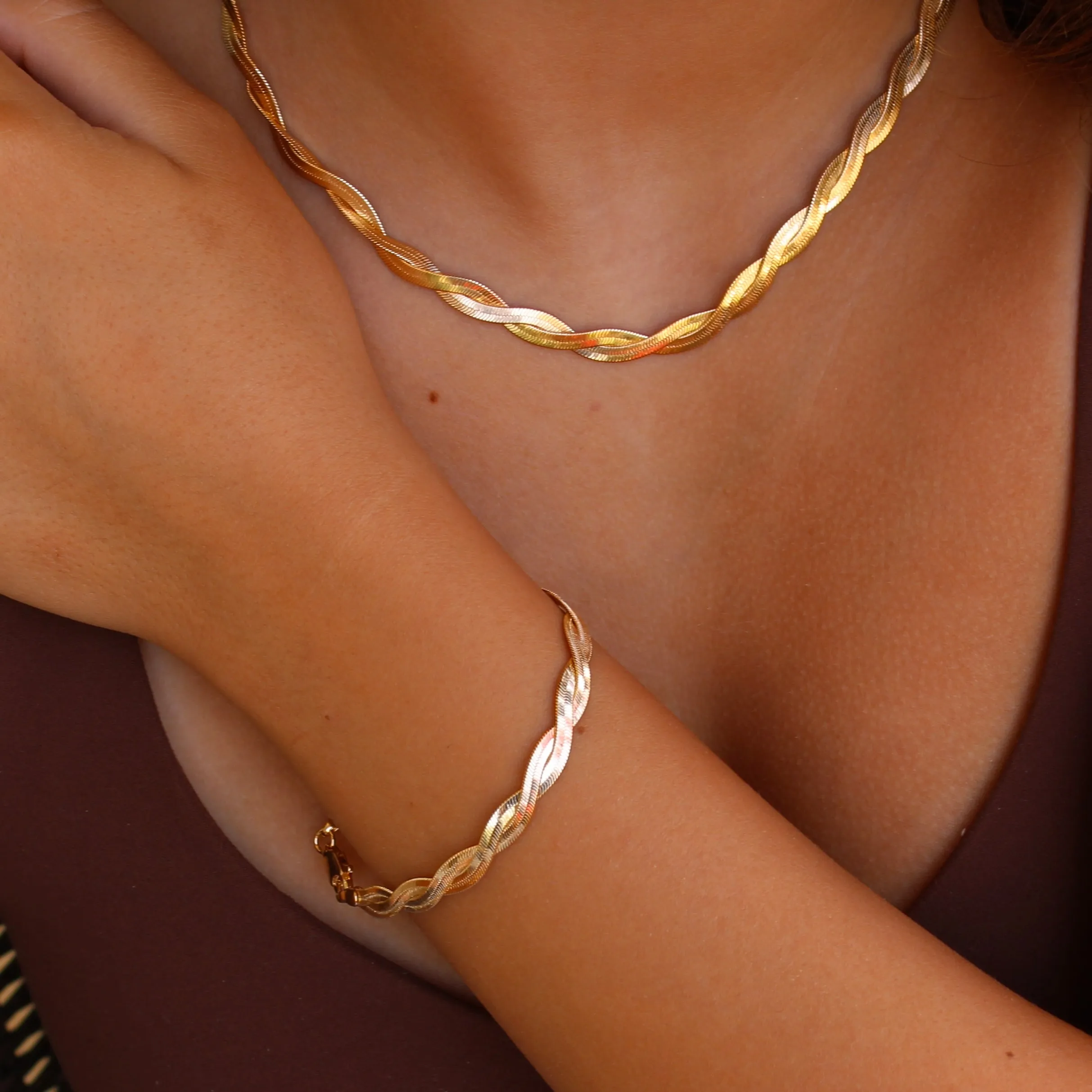 Braided Snake Chain Necklace