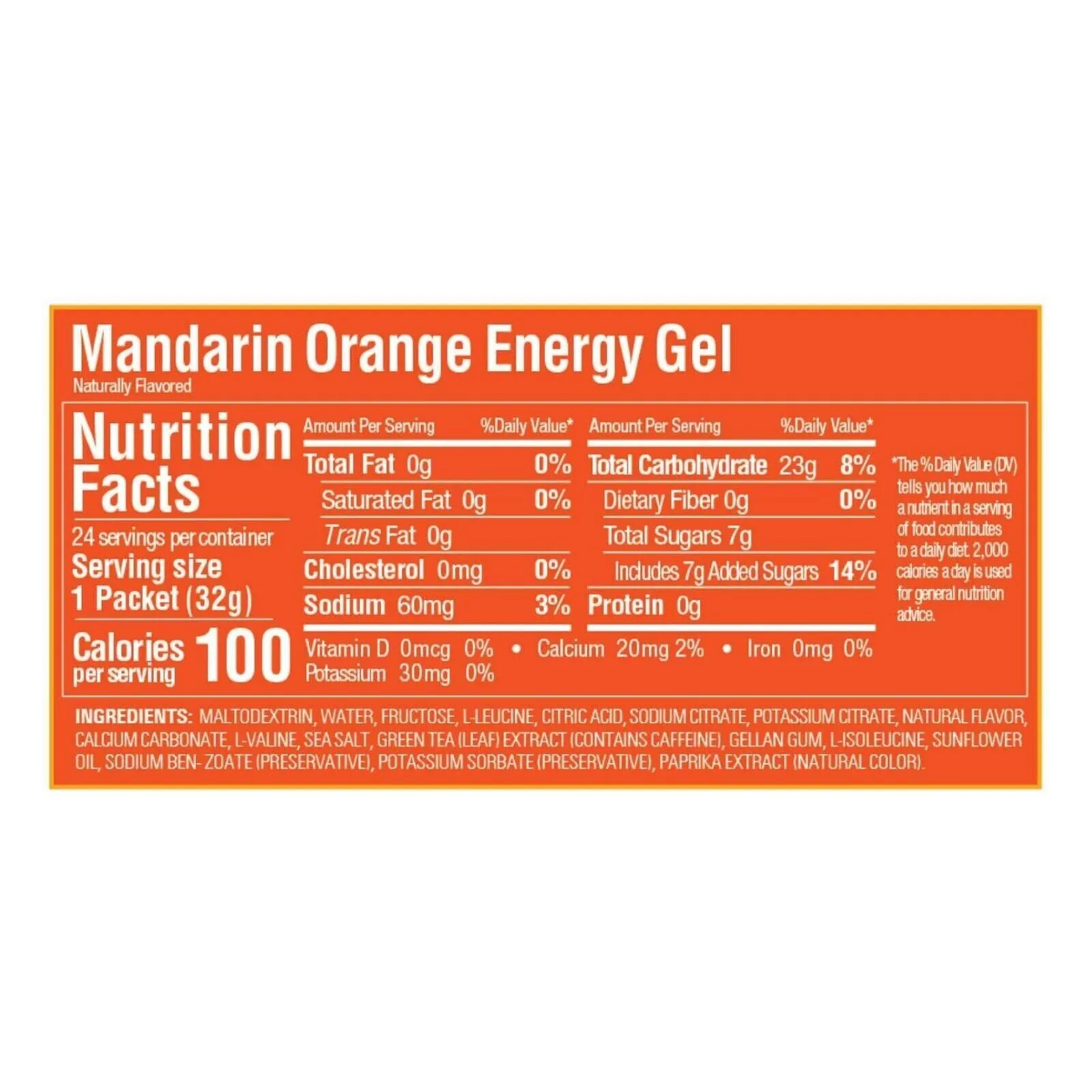 Caja de Geles Mandarin Orange 24 GU Energy