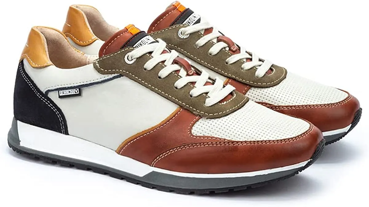 'Cambil' men's lace-up sneaker - red mix