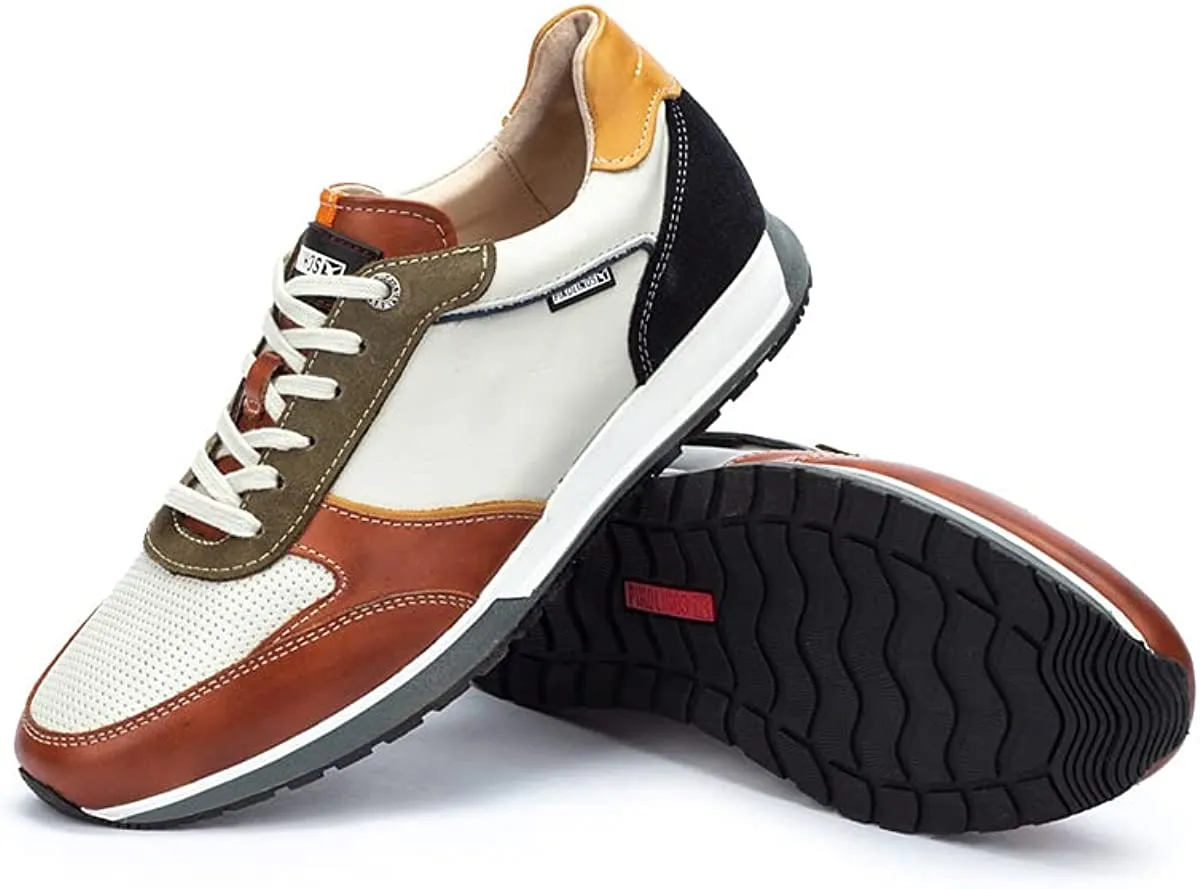 'Cambil' men's lace-up sneaker - red mix