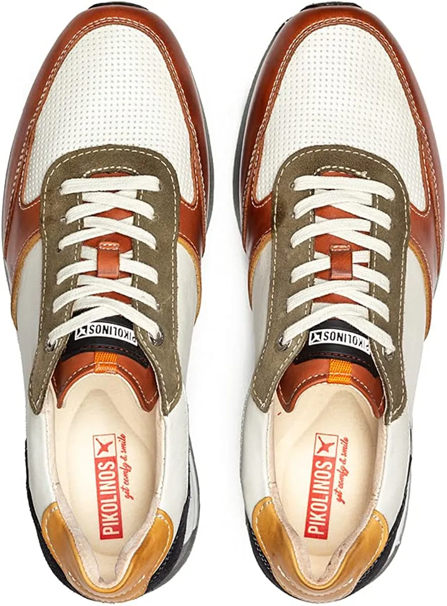 'Cambil' men's lace-up sneaker - red mix