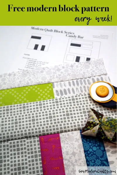 Candy Bar Quilt Block Pattern