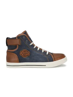 CARLO ROMANO BY WASAN SHOE MEN'S GENUINE CANVAS / BURNISH LEATHER LACE UP ANKLE BOOT