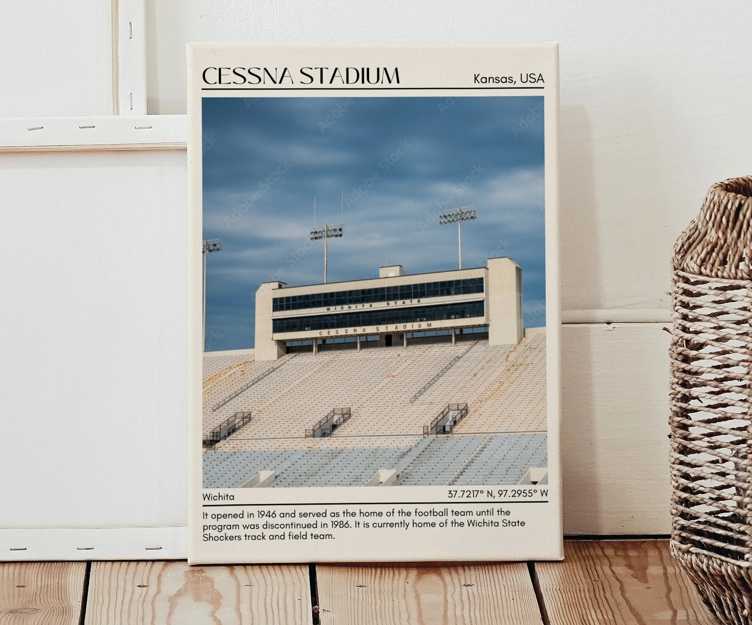Cessna Stadium Football Minimal Wall Art