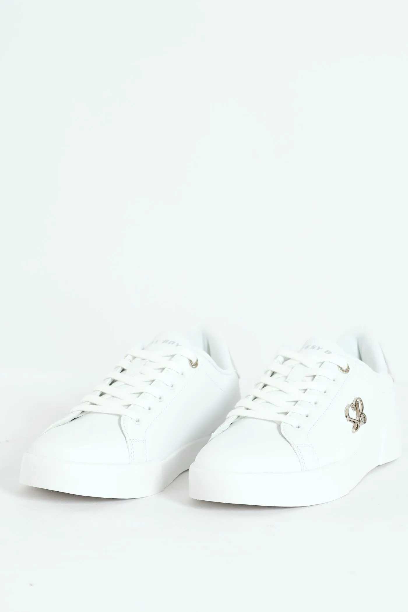 Classic Lace Up Logo Hardward Sneaker - White