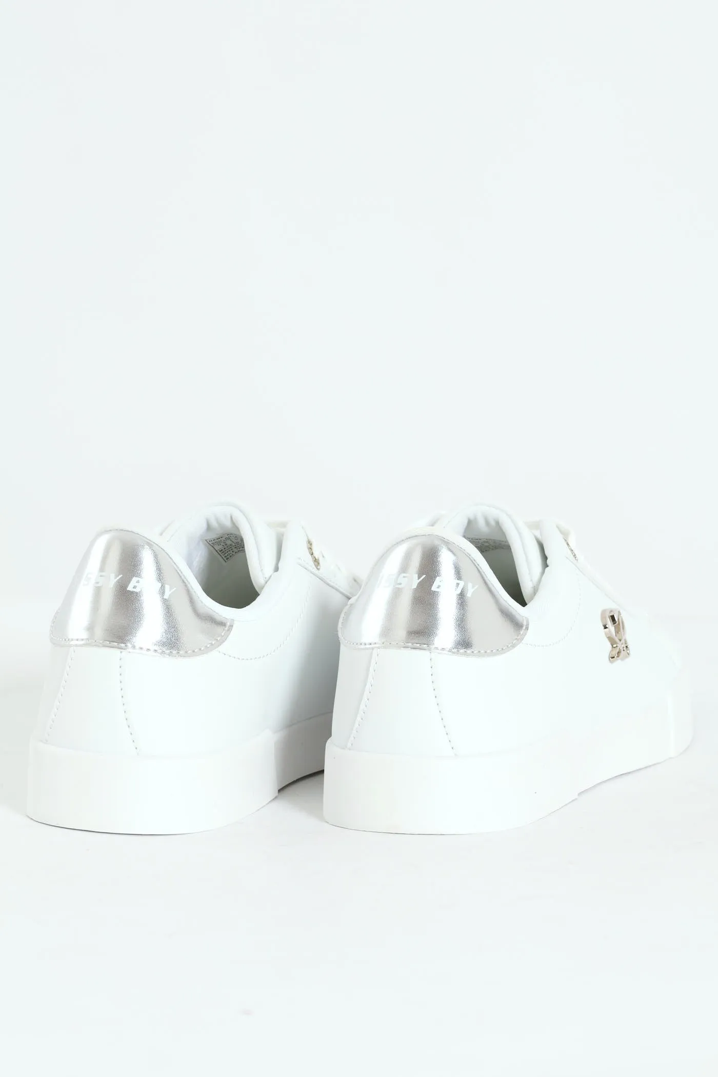 Classic Lace Up Logo Hardward Sneaker - White