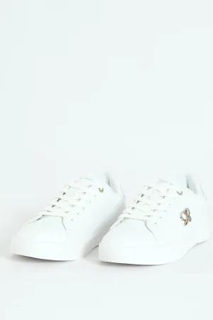 Classic Lace Up Logo Hardward Sneaker - White