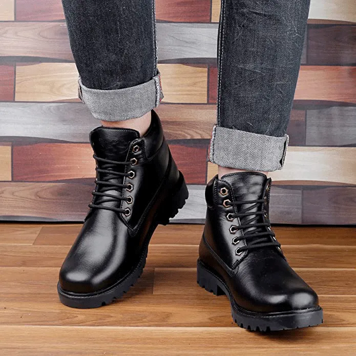Classy Casual Lace-Up Ankle Boot For Men's-UniqueandClassy