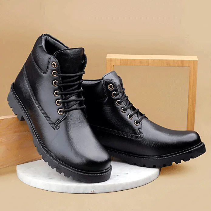 Classy Casual Lace-Up Ankle Boot For Men's-UniqueandClassy