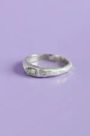 Cleo Green Sapphire Silver Ring