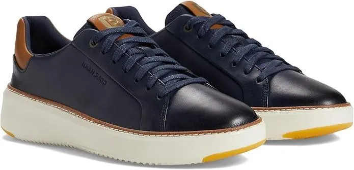 Cole Haan Grandpro TopSpin Sneaker Navy Blazer Leather/British Tan/Ivory
