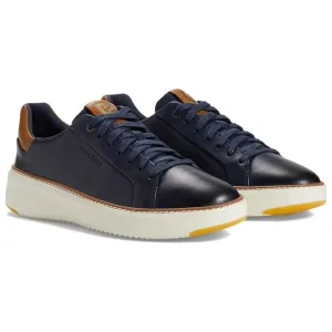 Cole Haan Grandpro TopSpin Sneaker Navy Blazer Leather/British Tan/Ivory