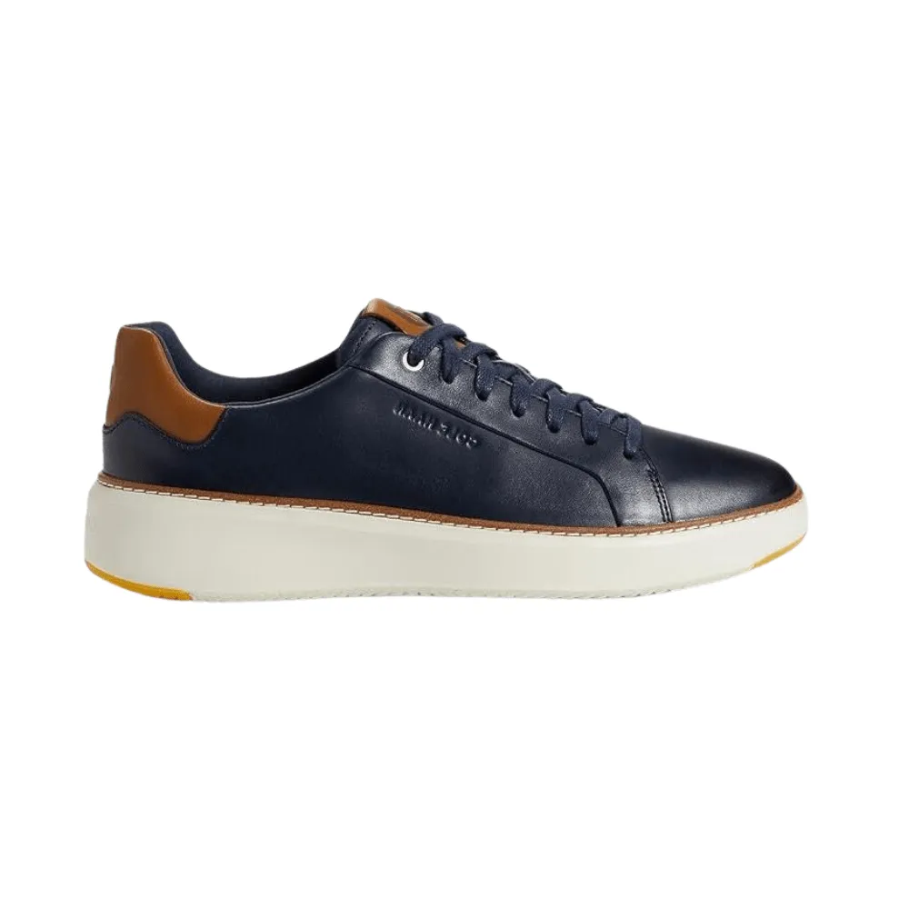Cole Haan Grandpro TopSpin Sneaker Navy Blazer Leather/British Tan/Ivory