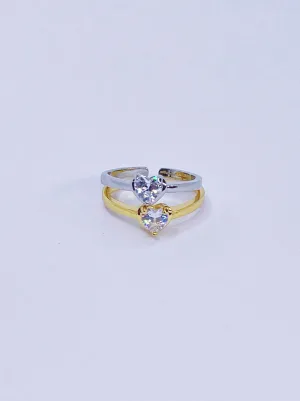 Crystal Heart Solitaire Ring