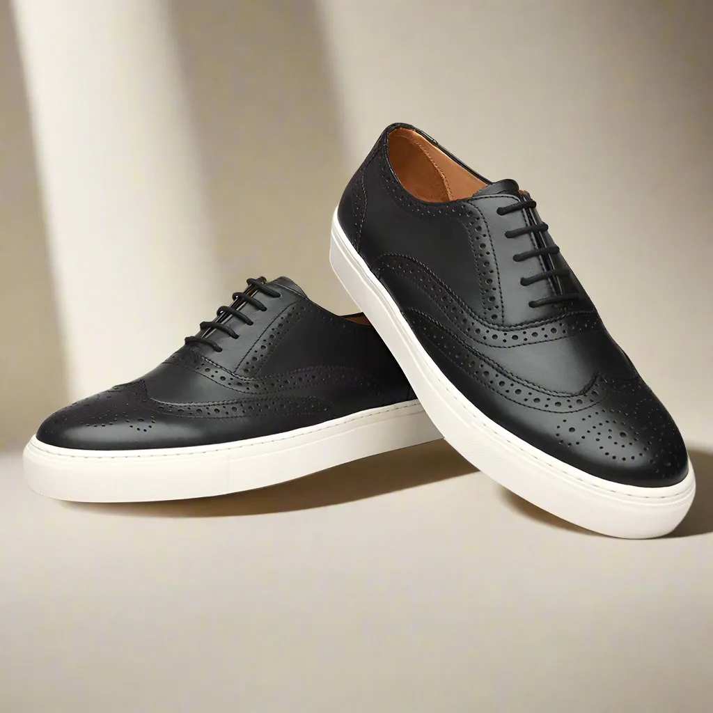 Cullen Black Lace Up Formal Sneaker