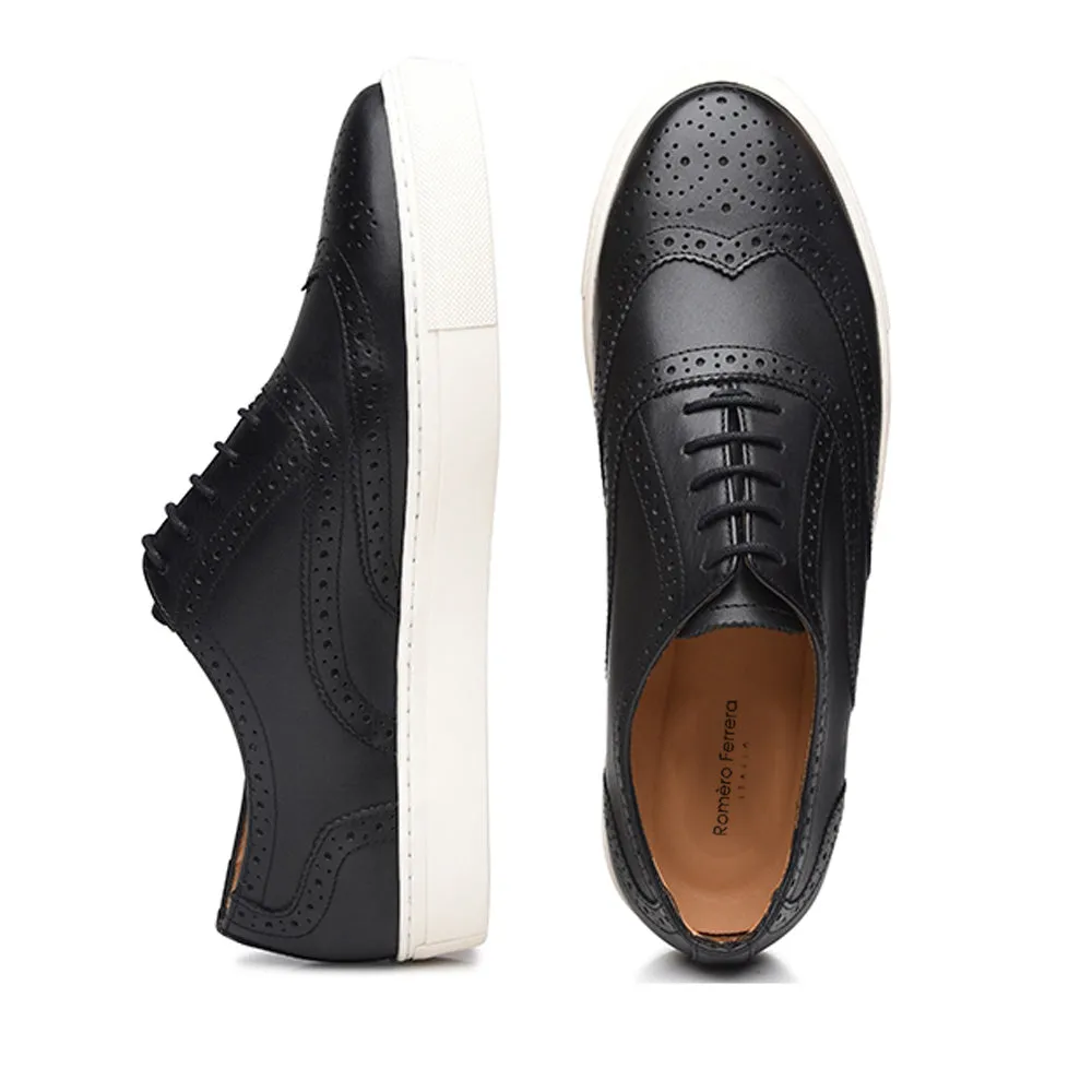 Cullen Black Lace Up Formal Sneaker