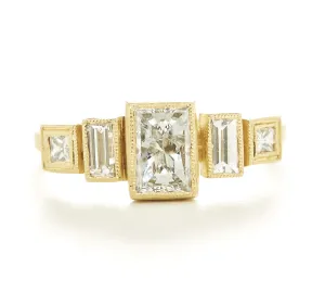 Dreaming in Deco Five Stone Ring