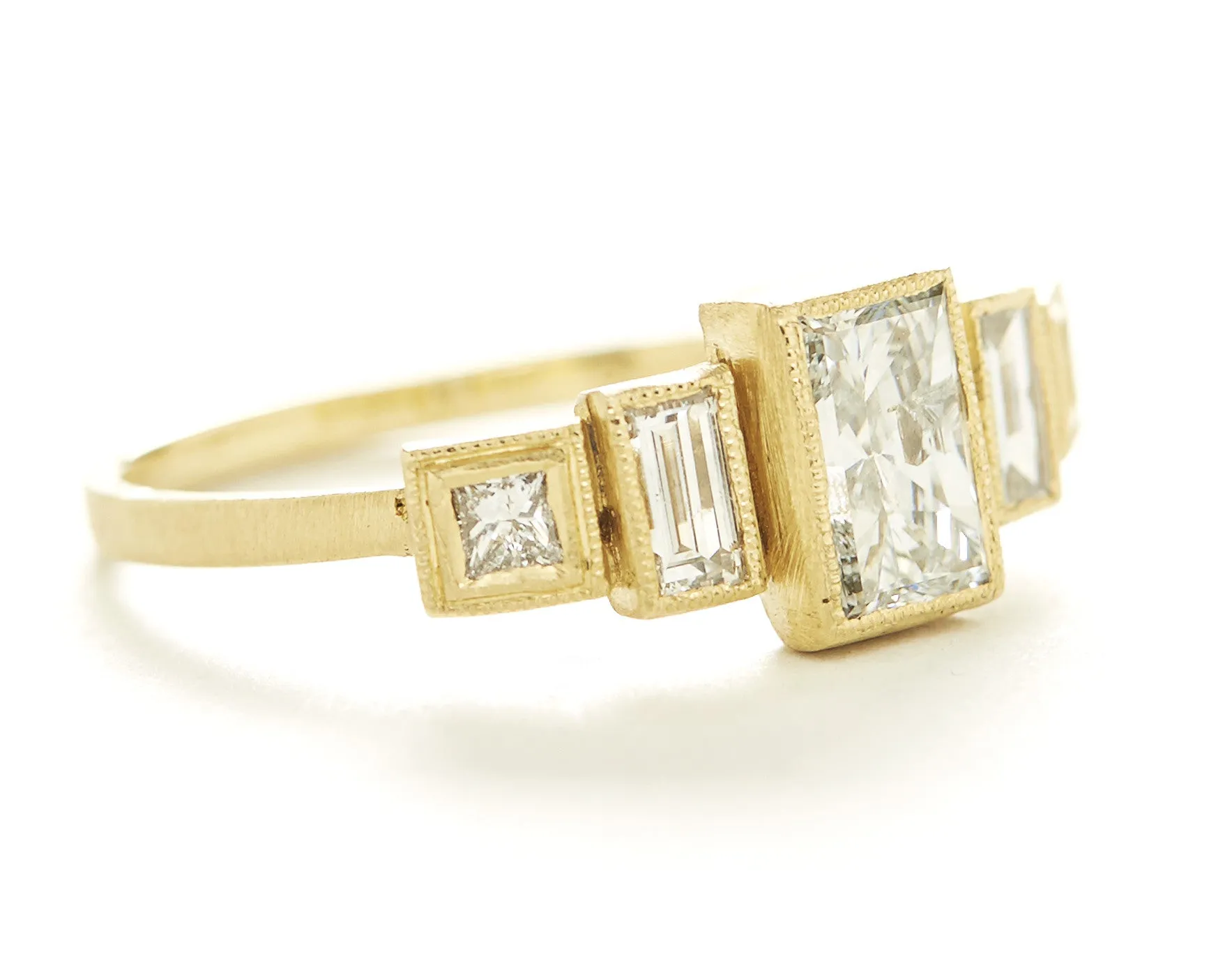 Dreaming in Deco Five Stone Ring