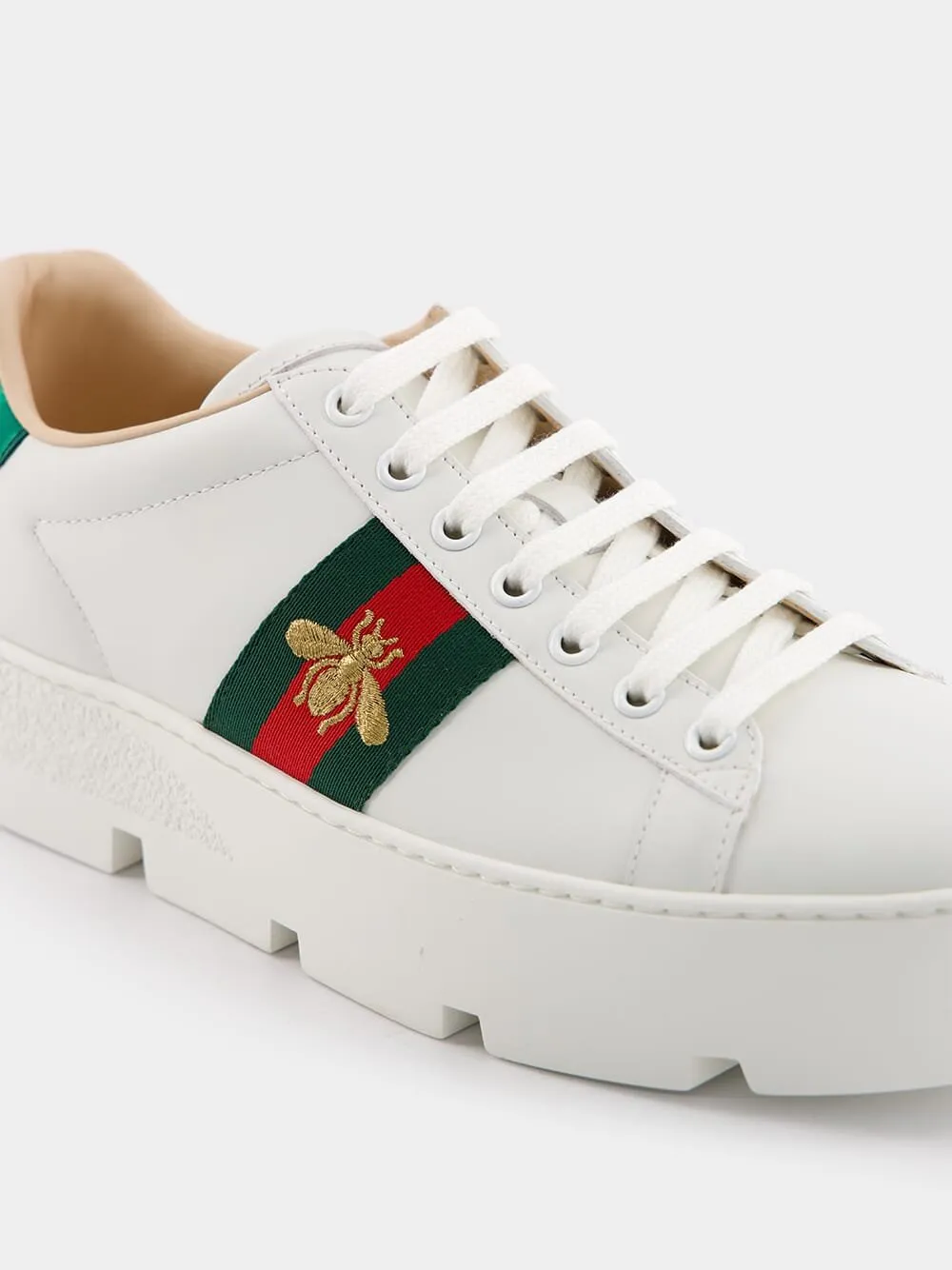Embroidered Platform Sneakers