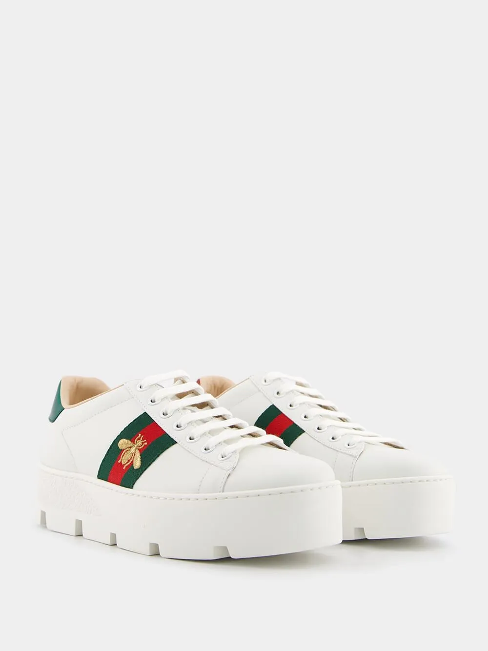 Embroidered Platform Sneakers