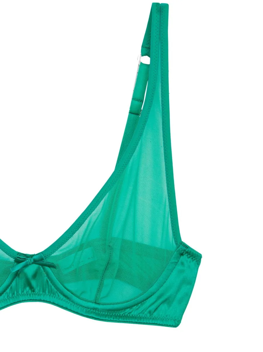 Fleur du Mal: Mesh Demi Underwire Bra - 32G, Last One!