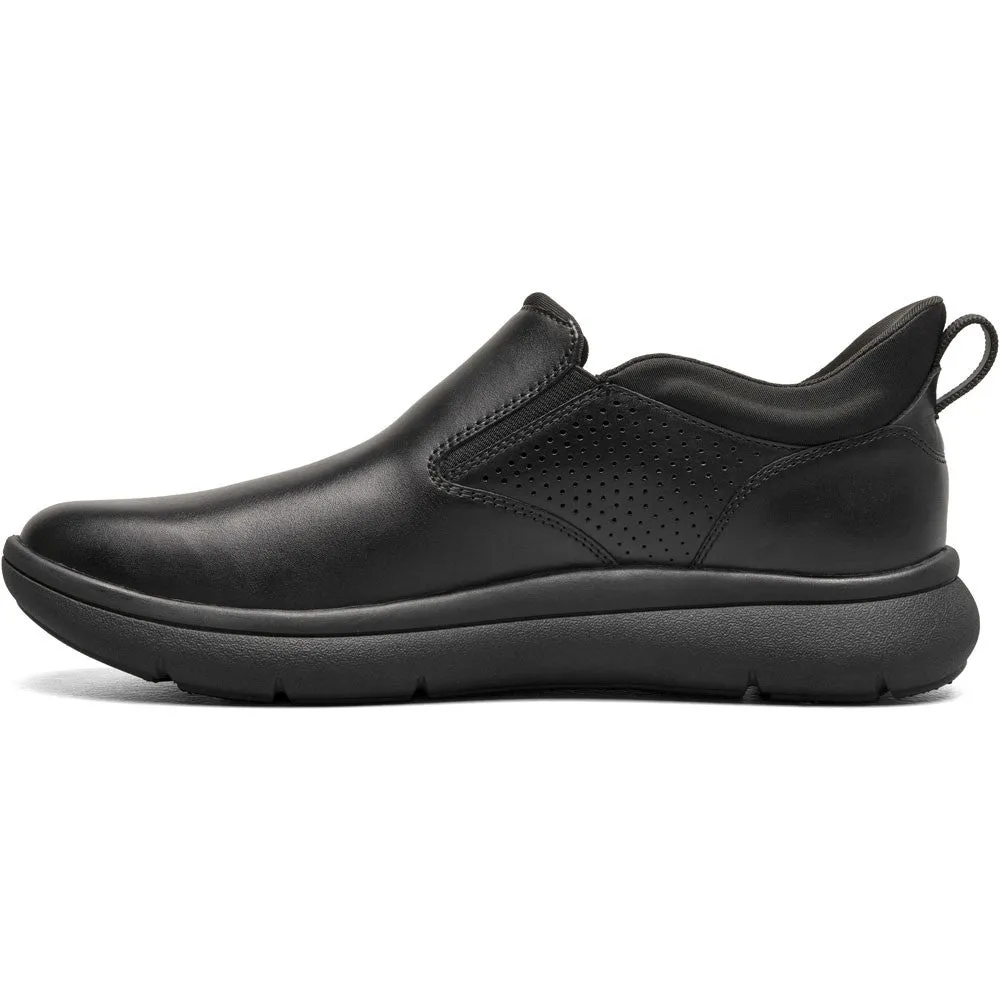 Florsheim Fleet Black Smooth Plain Toe Slip-On Men's Sneaker