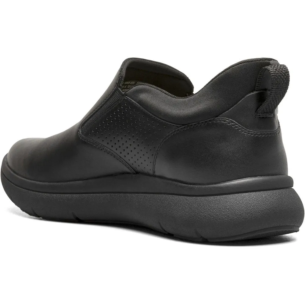 Florsheim Fleet Black Smooth Plain Toe Slip-On Men's Sneaker