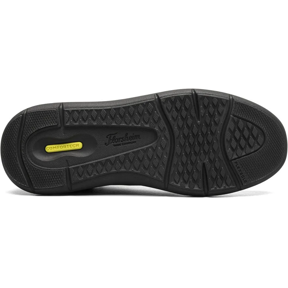 Florsheim Fleet Black Smooth Plain Toe Slip-On Men's Sneaker