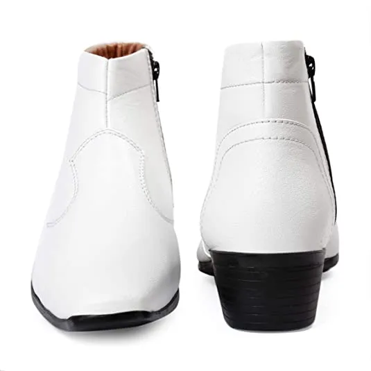 Formal Faux Leather Men's Height Increasing Boots-Unique and Classy