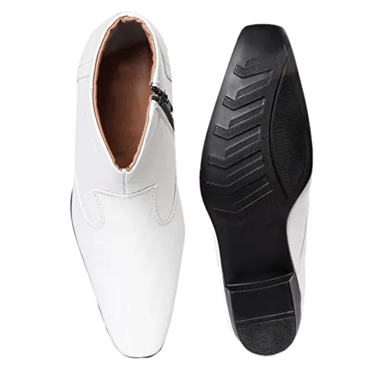 Formal Faux Leather Men's Height Increasing Boots-Unique and Classy