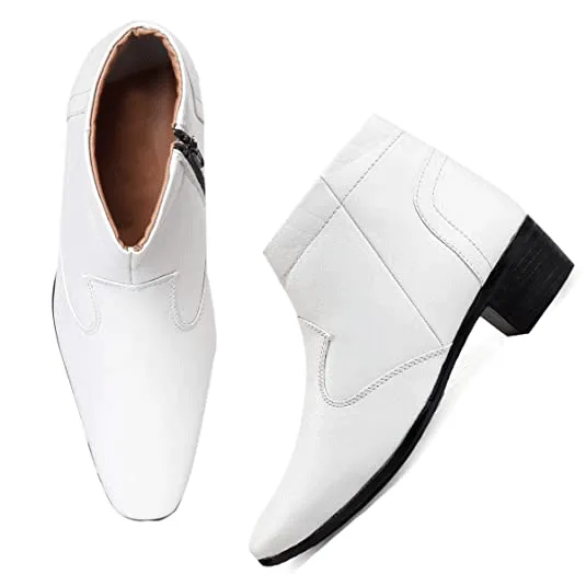 Formal Faux Leather Men's Height Increasing Boots-Unique and Classy