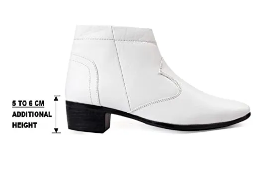 Formal Faux Leather Men's Height Increasing Boots-Unique and Classy