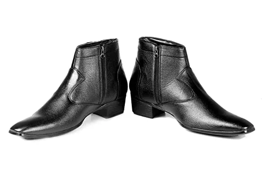 Formal Faux Leather Men's Height Increasing Boots-Unique and Classy