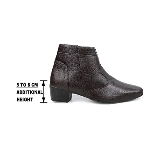 Formal Faux Leather Men's Height Increasing Boots-Unique and Classy