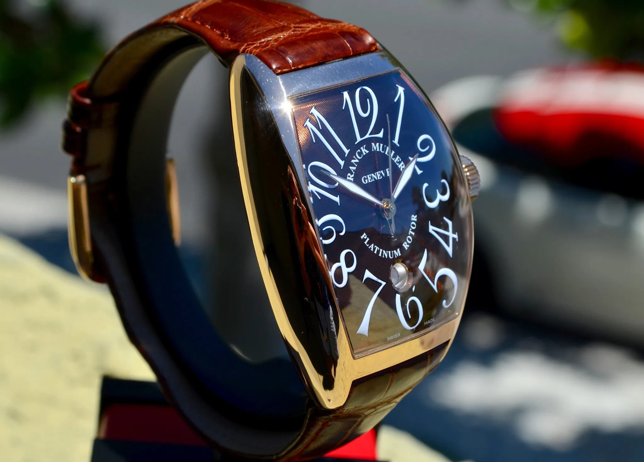 Franck Muller 8880 SC DT 18K Rose Gold XL Curvex Automatic Platinum Rotor Watch